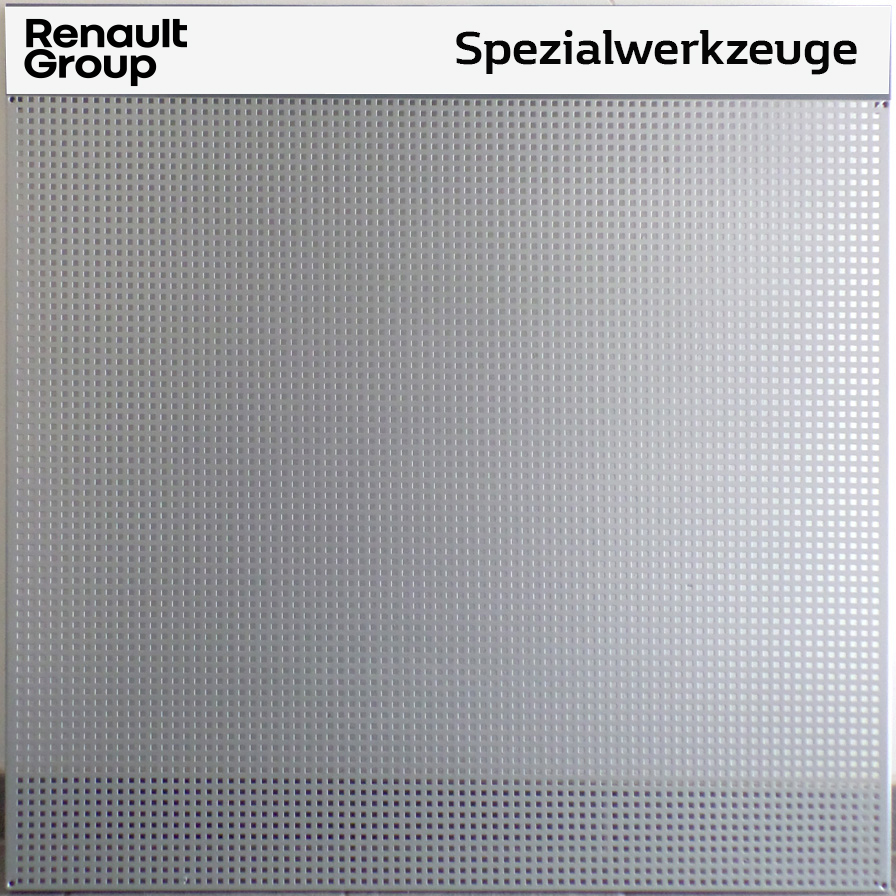 Lochblech silber-grau inkl. Aufkleber
