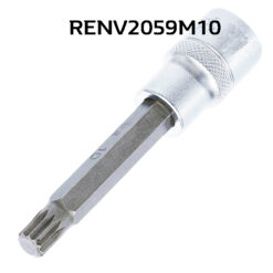Vielzahneinsatz Bit 100mm mit Verbindungsstück 1/2" XZM. M10 - RENV2059M10