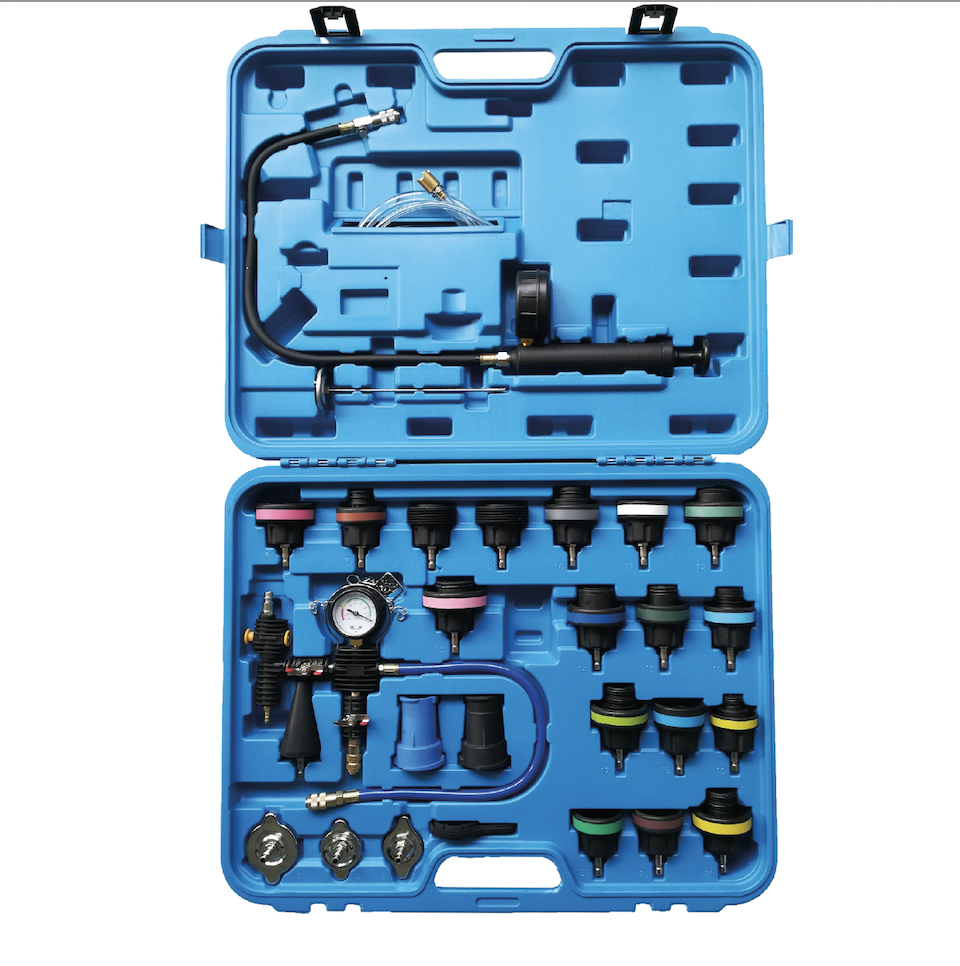 Kühlsystem Prüf-, Spül- und Füllgerät 28-teilig